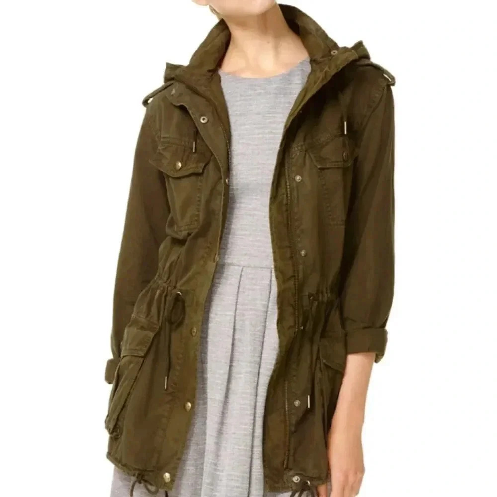 Aritzia Talula Tan Khaki Utility Trooper Jacket